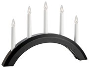 Markslöjd 705955 - Karácsonyi gyertyatartó AVENTO 5xE10/3W/230V fekete