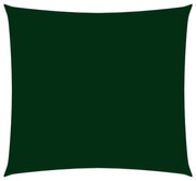 sötétzöld négyzet alakú oxford-szövet napvitorla 5 x 5 m