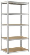 Juskys Polc 200x100x60 cm - ezüst