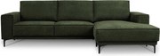 Zöld zsenília sarokkanapé (jobb oldali-heverő résszel) Copenhagen – Scandic