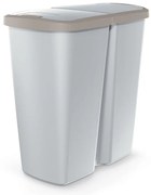 Szürke DUO szemetes, 45 l, barna / szürke
