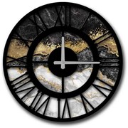 Falióra 50 cm 1xAA fekete/arany/szürke