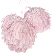 Pink Elegance karácsonyi díszek szett, 3 db, átmérő 8 cm