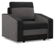 Hewlet fotel, szövet anyag, bonell töltet, fekete - szürke