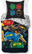 Lego Ninjago Four Elements gyerek, ovis ágyneműhuzat 100×135 cm, 40×60 cm