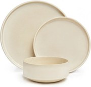 Malia 12 db-os krémszínű agyagkerámia étkészlet - Bonami selection
