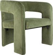 Zöld kordbársony fotel Vigor – Leitmotiv