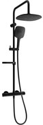 Mexen KX17 felszerelt esőzuhany készlet termosztátos csapteleppel, fekete - 771501791-70