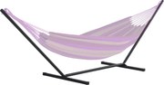 Outsunny Függőágy Állvány Függőágyakkal - Horgos Kertbe és Tengerpartra, Fém, 360 x 92 x 112 cm, 120 kg-ig | Aosom