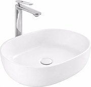 LIGNANO || Pultra helyezhető mosdókagyló, kerámia, fehér, ovális