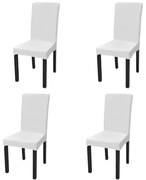 4 db fehér szabott nyújtható székszoknya