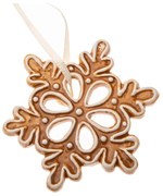 Kerámia karácsonyfadísz ø 6 cm Gingerbread Flake – Dakls