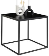 Vita dohányzóasztal fekete, fekete kerettel, 45x45x45 cm