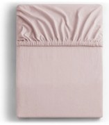 Világos rózsaszín gumis jersey lepedő 140x200 cm Amber – Restilo