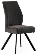 Sötétszürke kordbársony étkezőszék szett 2 db-os Anibal – Marckeric
