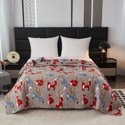 Ágytakaró mintával PIROS RÓKA barna Méret: 170 x 210 cm