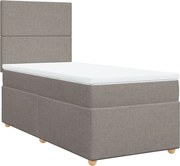 vidaXL tópszínű szövet rugós ágy matraccal 90 x 200 cm