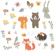 Funny Scandinavian Animals gyerek falmatrica szett - Ambiance