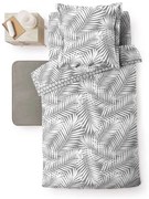 Szürke egyszemélyes pamut paplanhuzat 140x200 cm Botania – douceur d'intérieur