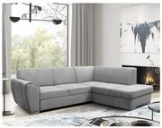 SERPA jobb oldali, kihúzható L-alakú sarokkanapé tárolóval, szürke