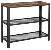 LUVOR barna/fekete oldalsó asztal