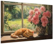 Kép - Macska az ablakban (90x60 cm)