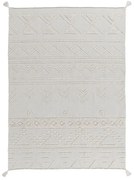 Fehér mosható kézi szövésű pamut szőnyeg 140x200 cm Tribu Natural – Lorena Canals