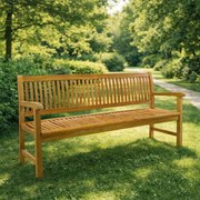 Kerti pad teakfa 180cm 3 személyes prémium natur kivitelben