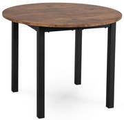 Bővíthető Étkezőasztal Rusztikus Tölgy/Fekete Színben. KANTE 102-142 cm