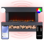 Klarstein Studio Light & Fire 3 Smart, kandalló, 1000/2000 W, MDF, WiFi Control