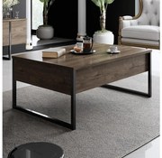 Kávésasztal LUXE 40x90 cm dió/fekete