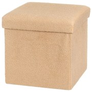 Világosbarna buklé puff Folding – Casa Selección