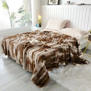 Barna mikroplüss ágytakaró 150x200 cm Victory – My House