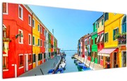 Kép - Burano sziget, Velence, Olaszország (120x50 cm)