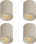 4 darabos modern felületre szerelhető spotlámpa bézs GU10 50mm, forgatható és dönthető - Rondoo Up
