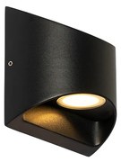 Modern kültéri fali lámpa fekete, LED-del, 2-lámpás, IP54 - Mal