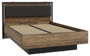 Franciaágy tárolóval OREN 140x200 cm barna/fekete