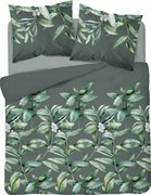 Elegáns Ágyneműhuzat Zöld Levelek Természet Pamut Szatén 200x220