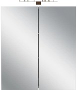 Krémszínű fali tükrös fürdőszoba szekrény 60x71 cm Arcena – Germania