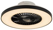Okos mennyezeti ventilátor fekete csillag effektussal 60cm LED-del, fényerőszabályzóval és távirányítóval - Climo