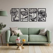 DUBLEZ | Fa 4-részes falikép - Vad mákvirágok