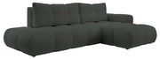 Ággyá alakítható, jobb oldali, L-alakú kárpitozott ülőgarnitúra ALMADA, antracit, tárolóhellyel