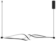 LED Csillár zsinóron TWISTER LED/56W/230V fekete