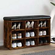 füstös tölgy színű szerelt fa cipőpolc 82 x 32 x 50 cm