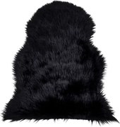 Lambskin báránybőr szőnyeg, műbőr 50x85 cm, Fekete