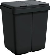vidaXL antracitszürke dupla szemeteskuka 2x25 L