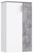 ETON cipősszekrény, fehér/szürke betonhatású