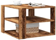 dohányzóasztal Régi fa 58x58x40 cm Műfa 58x58x40 cm Műanyag fa