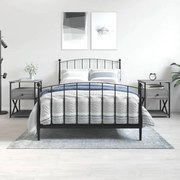 2 db szürke sonoma színű szerelt fa éjjeliszekrény 40x42x55 cm