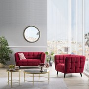 Castello 2 Velvet kétszemélyes kanapé bordó